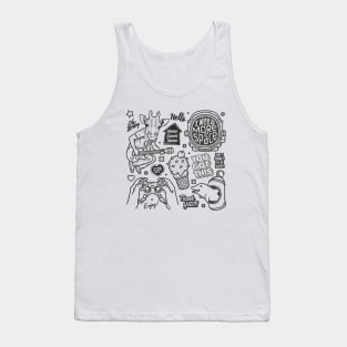 Hipster Giraffe Abstract Tank Top